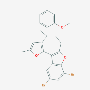 molecular formula C24H20Br2O3 B404492 13,15-dibromo-7-(2-methoxyphenyl)-4,7-dimethyl-3,11-dioxatetracyclo[8.7.0.02,6.012,17]heptadeca-1(10),2(6),4,12(17),13,15-hexaene CAS No. 220542-91-6