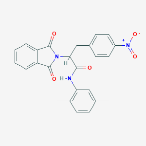 molecular formula C25H21N3O5 B404504 N-(2,5-DIMETHYLPHENYL)-2-(1,3-DIOXO-2,3-DIHYDRO-1H-ISOINDOL-2-YL)-3-(4-NITROPHENYL)PROPANAMIDE 