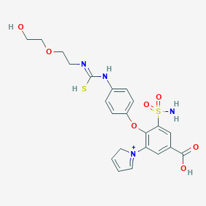 molecular formula C22H25N4O7S2+ B040451 4-Polyethylene glycol-sulfonylurea-piretanide CAS No. 120750-70-1