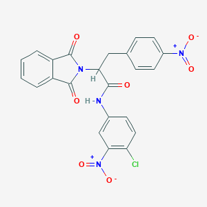 molecular formula C23H15ClN4O7 B404510 N-(4-CHLORO-3-NITROPHENYL)-2-(1,3-DIOXO-2,3-DIHYDRO-1H-ISOINDOL-2-YL)-3-(4-NITROPHENYL)PROPANAMIDE 