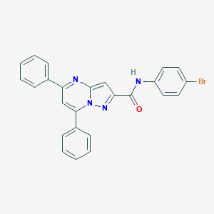 molecular formula C25H17BrN4O B404514 N-(4-bromophenyl)-5,7-diphenylpyrazolo[1,5-a]pyrimidine-2-carboxamide 