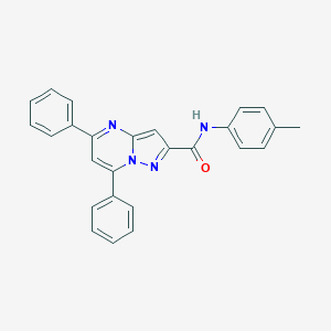 molecular formula C26H20N4O B404520 N-(4-methylphenyl)-5,7-diphenylpyrazolo[1,5-a]pyrimidine-2-carboxamide 