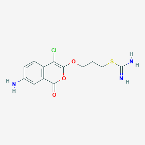 7-Amino-4-chloro-3-(3-isothiureidopropoxy)isocoumarin