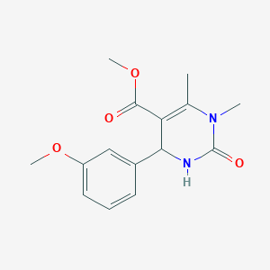 molecular formula C15H18N2O4 B404540 Methyl 4-(3-methoxyphenyl)-1,6-dimethyl-2-oxo-1,2,3,4-tetrahydro-5-pyrimidinecarboxylate 