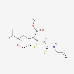 molecular formula C17H24N2O3S2 B4045560 ethyl 5-(propan-2-yl)-2-[(prop-2-en-1-ylcarbamothioyl)amino]-4,7-dihydro-5H-thieno[2,3-c]pyran-3-carboxylate 