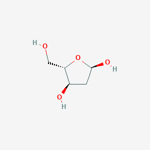 molecular formula C5H10O4 B040458 2-Deoxy-alpha-L-erythro-pentofuranose CAS No. 113890-35-0