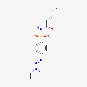 molecular formula C15H24N4O3S B404581 N-{4-[(1E)-3,3-DIETHYLTRIAZ-1-EN-1-YL]BENZENESULFONYL}PENTANAMIDE 