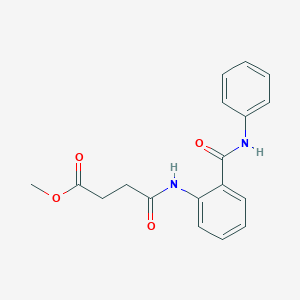 molecular formula C18H18N2O4 B404593 METHYL 3-{[2-(PHENYLCARBAMOYL)PHENYL]CARBAMOYL}PROPANOATE 
