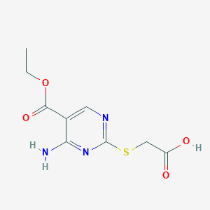 {[4-Amino-5-(ethoxycarbonyl)pyrimidin-2-yl]thio}acetic acid