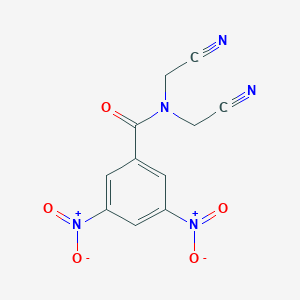 molecular formula C11H7N5O5 B404795 N,N-bis(cyanomethyl)-3,5-dinitrobenzamide 