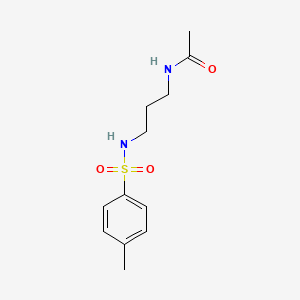 molecular formula C12H18N2O3S B4048424 N-(3-{[(4-methylphenyl)sulfonyl]amino}propyl)acetamide CAS No. 62110-25-2