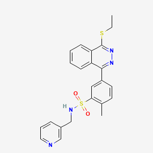 molecular formula C23H22N4O2S2 B4048604 5-[4-(ETHYLSULFANYL)PHTHALAZIN-1-YL]-2-METHYL-N-[(PYRIDIN-3-YL)METHYL]BENZENE-1-SULFONAMIDE 