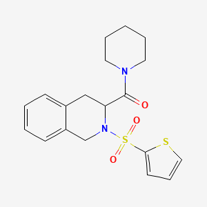 molecular formula C19H22N2O3S2 B4048622 3-(PIPERIDINE-1-CARBONYL)-2-(THIOPHENE-2-SULFONYL)-1,2,3,4-TETRAHYDROISOQUINOLINE 