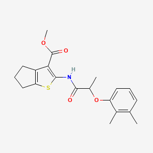 molecular formula C20H23NO4S B4048640 methyl 2-{[2-(2,3-dimethylphenoxy)propanoyl]amino}-5,6-dihydro-4H-cyclopenta[b]thiophene-3-carboxylate 