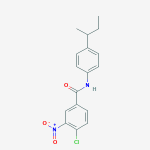 molecular formula C17H17ClN2O3 B404874 N-[4-(butan-2-yl)phenyl]-4-chloro-3-nitrobenzamide 