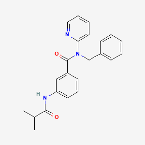 molecular formula C23H23N3O2 B4048805 N-BENZYL-3-(2-METHYLPROPANAMIDO)-N-(PYRIDIN-2-YL)BENZAMIDE 