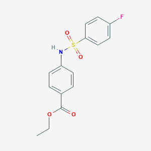 molecular formula C15H14FNO4S B404900 Ethyl 4-{[(4-fluorophenyl)sulfonyl]amino}benzoate CAS No. 349402-78-4