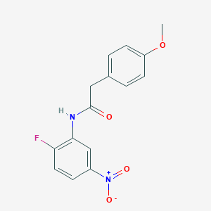 molecular formula C15H13FN2O4 B404938 N-(2-fluoro-5-nitrophenyl)-2-(4-methoxyphenyl)acetamide 