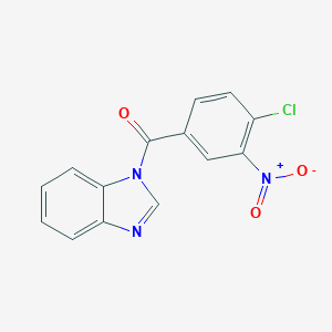 molecular formula C14H8ClN3O3 B404945 1-({4-chloro-3-nitrophenyl}carbonyl)-1H-benzimidazole 