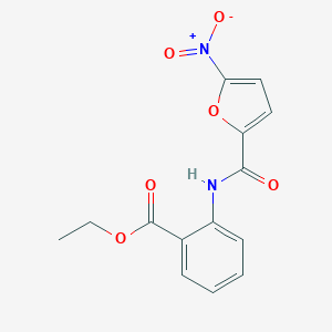 molecular formula C14H12N2O6 B404954 ETHYL 2-(5-NITROFURAN-2-AMIDO)BENZOATE 