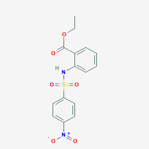 molecular formula C15H14N2O6S B404962 ETHYL 2-(4-NITROBENZENESULFONAMIDO)BENZOATE 