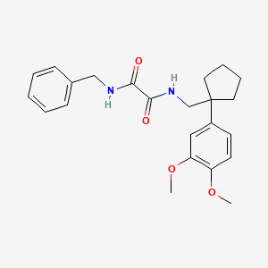 molecular formula C23H28N2O4 B4049659 N-benzyl-N'-{[1-(3,4-dimethoxyphenyl)cyclopentyl]methyl}ethanediamide 