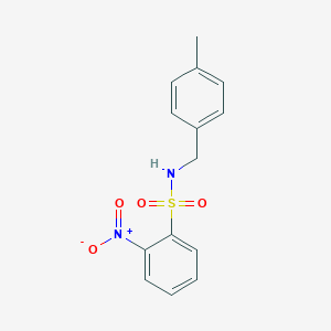 molecular formula C14H14N2O4S B404967 N-[(4-methylphenyl)methyl]-2-nitrobenzenesulfonamide CAS No. 349398-19-2