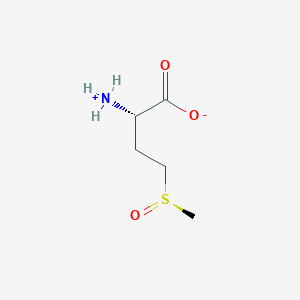 molecular formula C5H11NO3S B040497 (2S)-2-azaniumyl-4-[(R)-methylsulfinyl]butanoate CAS No. 121249-48-7