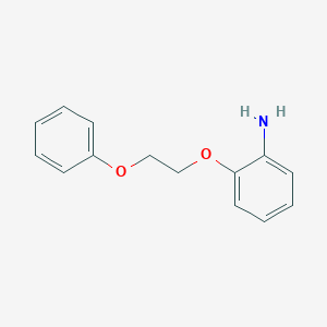molecular formula C14H15NO2 B040498 2-(2-Phenoxyethoxy)aniline CAS No. 114012-05-4