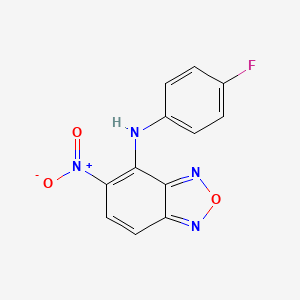molecular formula C12H7FN4O3 B4050071 N-(4-fluorophenyl)-5-nitro-2,1,3-benzoxadiazol-4-amine 