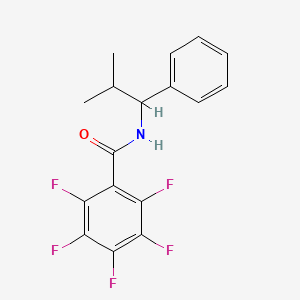 molecular formula C17H14F5NO B4050097 2,3,4,5,6-pentafluoro-N-(2-methyl-1-phenylpropyl)benzamide 