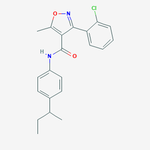 molecular formula C21H21ClN2O2 B405016 N-[4-(butan-2-yl)phenyl]-3-(2-chlorophenyl)-5-methyl-1,2-oxazole-4-carboxamide CAS No. 303136-08-5