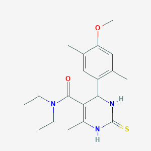 molecular formula C19H27N3O2S B4050213 N,N-diethyl-4-(4-methoxy-2,5-dimethylphenyl)-6-methyl-2-thioxo-1,2,3,4-tetrahydro-5-pyrimidinecarboxamide 