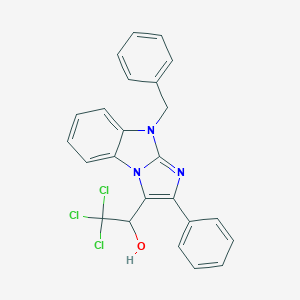 molecular formula C24H18Cl3N3O B405050 1-(9-benzyl-2-phenyl-9H-imidazo[1,2-a]benzimidazol-3-yl)-2,2,2-trichloroethanol 