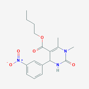 Butyl 1,6-dimethyl-4-(3-nitrophenyl)-2-oxo-1,2,3,4-tetrahydropyrimidine-5-carboxylate