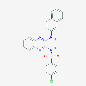 4-chloro-N-[3-(naphthalen-2-ylamino)quinoxalin-2-yl]benzenesulfonamide