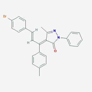 4-[3-(4-bromophenyl)-1-(4-methylphenyl)-2-propenylidene]-5-methyl-2-phenyl-2,4-dihydro-3H-pyrazol-3-one
