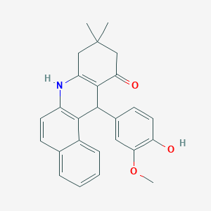 12-(4-hydroxy-3-methoxyphenyl)-9,9-dimethyl-8,9,10,12-tetrahydrobenzo[a]acridin-11(7H)-one