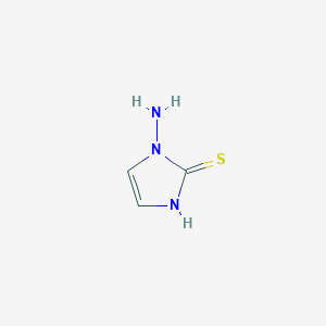 molecular formula C3H5N3S B040509 1-Amino-1H-imidazole-2(3H)-thione CAS No. 117829-35-3