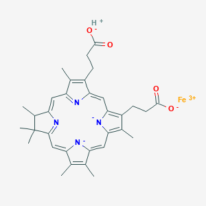 molecular formula C33H35FeN4O4 B040510 Ferric chlorin CAS No. 117828-53-2