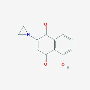 molecular formula C12H9NO3 B040513 2-Aziridinyl-5-hydroxy-1,4-naphthoquinone CAS No. 120618-66-8