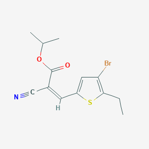 molecular formula C13H14BrNO2S B405144 Isopropyl 3-(4-bromo-5-ethyl-2-thienyl)-2-cyanoacrylate 