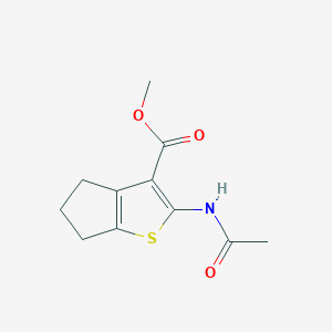 molecular formula C11H13NO3S B405149 methyl 2-acetamido-5,6-dihydro-4H-cyclopenta[b]thiophene-3-carboxylate CAS No. 328023-40-1