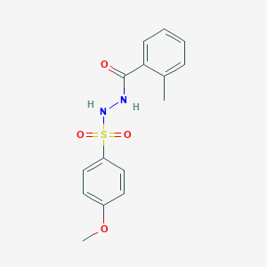 molecular formula C15H16N2O4S B405162 N'-(4-methoxyphenyl)sulfonyl-2-methylbenzohydrazide 