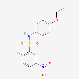 molecular formula C15H16N2O5S B4051849 N-(4-ethoxyphenyl)-2-methyl-5-nitrobenzenesulfonamide 