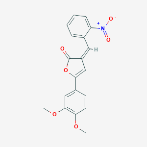 molecular formula C19H15NO6 B405195 (3Z)-5-(3,4-dimethoxyphenyl)-3-[(2-nitrophenyl)methylidene]-2,3-dihydrofuran-2-one 