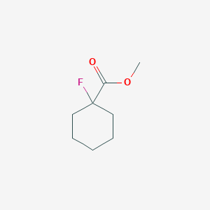 molecular formula C8H13FO2 B040522 Cyclohexanecarboxylic acid, 1-fluoro-, methyl ester (9CI) CAS No. 117169-32-1