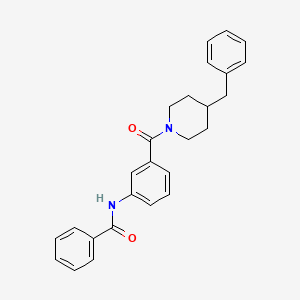 molecular formula C26H26N2O2 B4053146 N-[3-(4-benzylpiperidine-1-carbonyl)phenyl]benzamide 