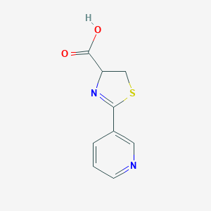 molecular formula C9H8N2O2S B040532 2-pyridin-3-yl-4,5-dihydro-1,3-thiazole-4-carboxylic acid CAS No. 116247-03-1