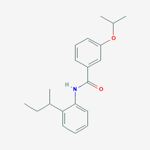 molecular formula C20H25NO2 B4053271 N-[2-(butan-2-yl)phenyl]-3-(propan-2-yloxy)benzamide 